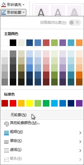 移除 Word 页面背景矩形的轮廓