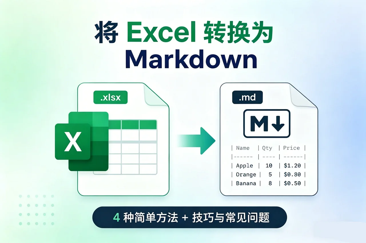 Excel 怎么转 Markdown?这 4 种方法总有一款适合你