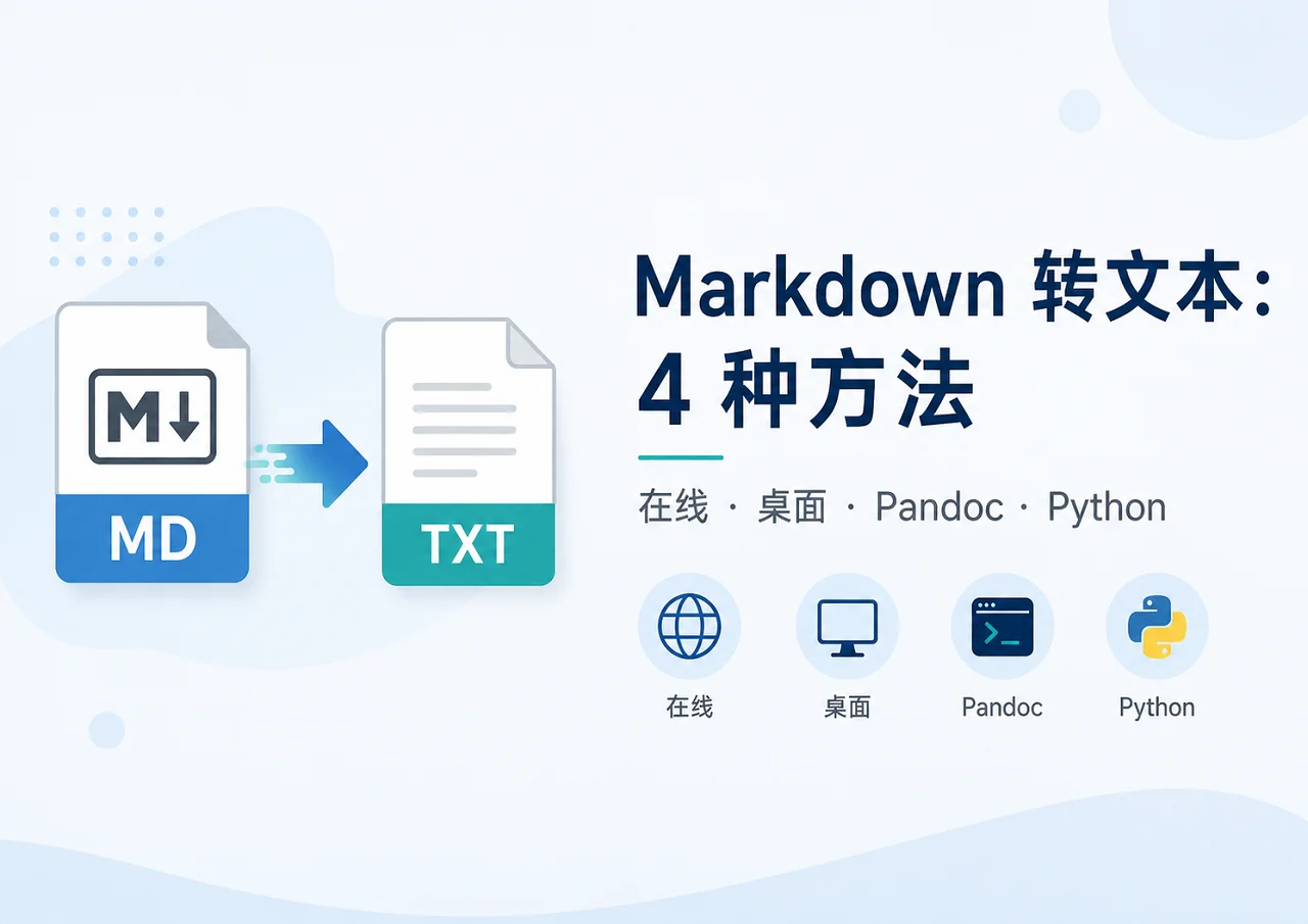 如何将 Markdown 转换为纯文本:4 种免费、在线与自动化方法