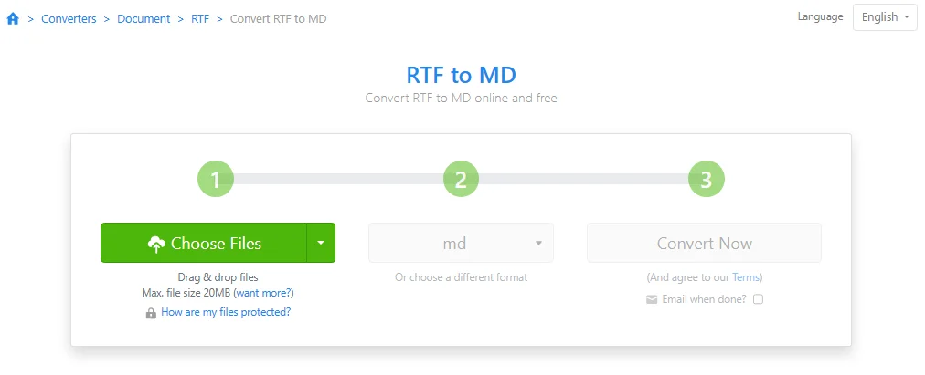 在线 RTF 转 Markdown