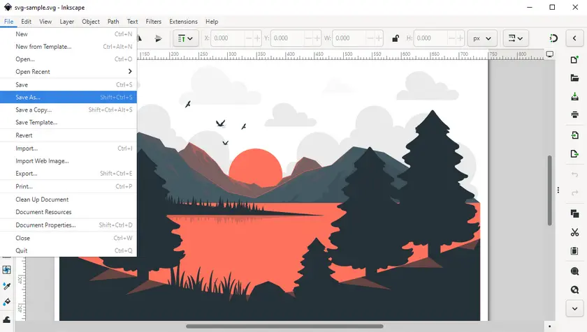 使用免费软件转换 SVG 到 PDF