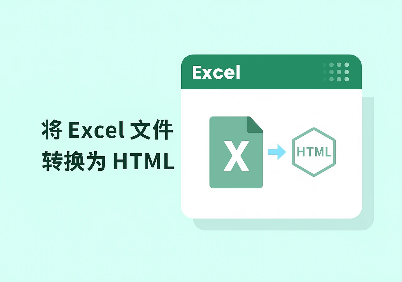 轻松将 Excel XLS/XLSX 文件转换为 HTML