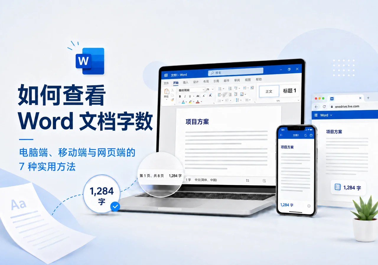 如何查看 Word 文档字数:7 种实用方法