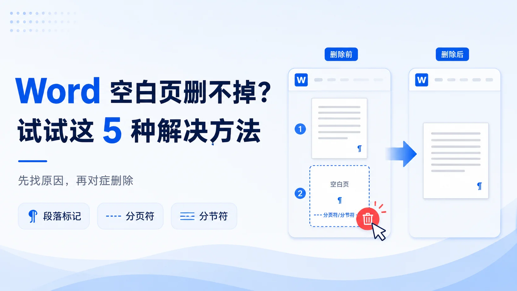 Word 空白页删不掉?试试这 5 种解决方法