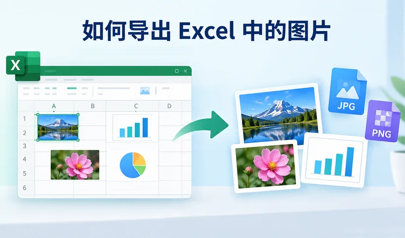 如何导出 Excel 中的图片?手动、批量与 Python 自动化