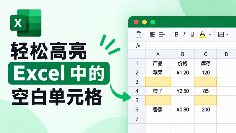 在 Excel 中高亮空白单元格:手动操作与 Python 方法