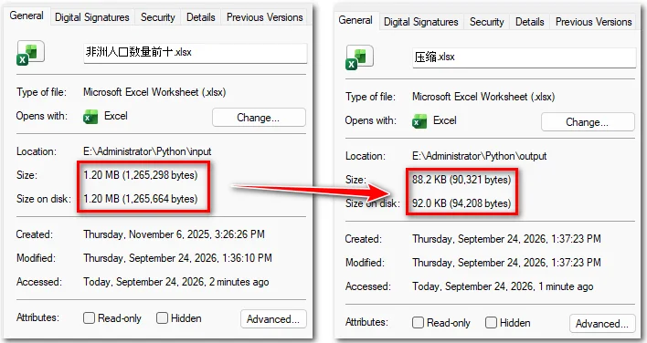 使用 Python 有效减小 Excel 文件的大小