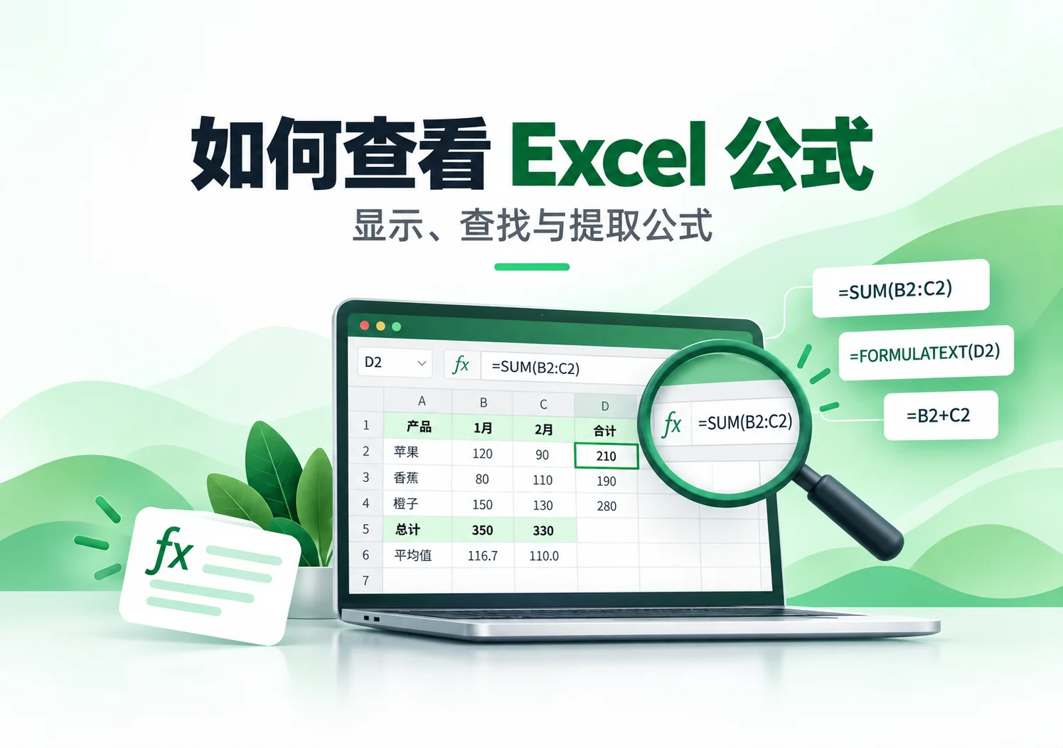 如何查看 Excel 公式:显示、查找与批量提取方法